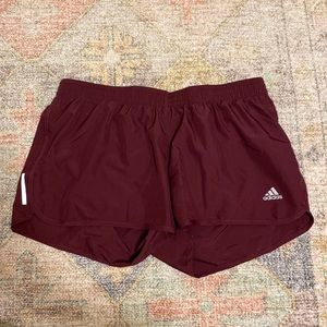 Maroon Adidas Running Shorts